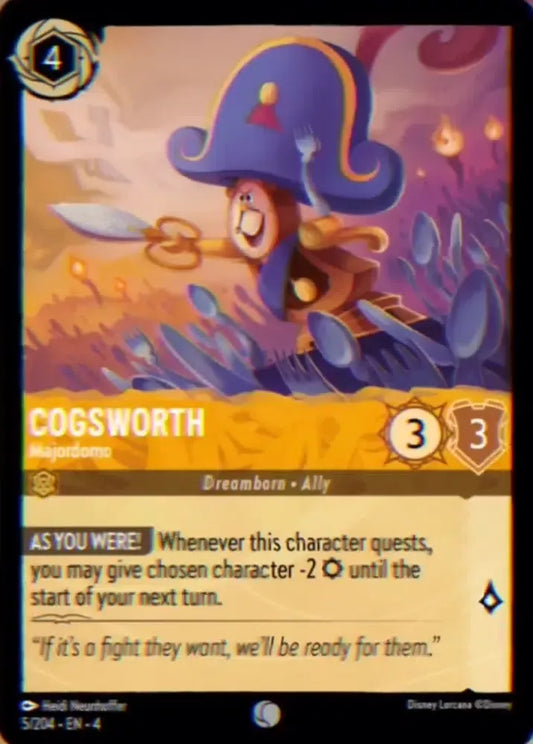 Cogsworth - Majordomo [4URS-5] (Ursula's Return) (Common)