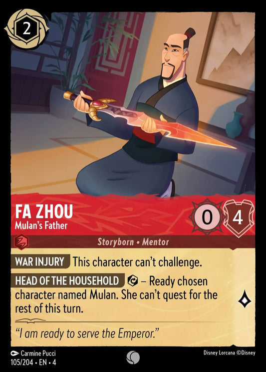 Fa Zhou - Mulan's Father [4URS-105] (Ursula's Return) (Common)