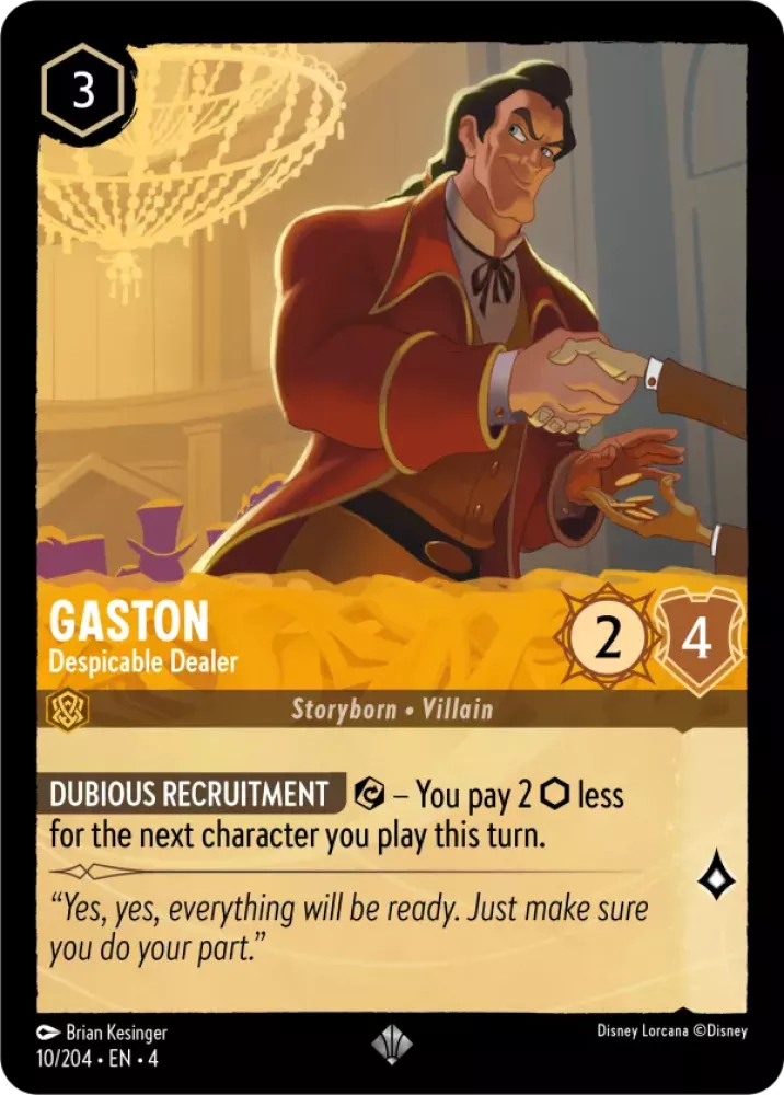 Gaston - Despicable Dealer [4URS-10] (Ursula's Return) (Super Rare)