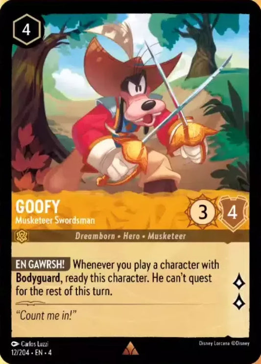 Goofy - Musketeer Swordsman [4URS-12] (Ursula's Return) (Rare)