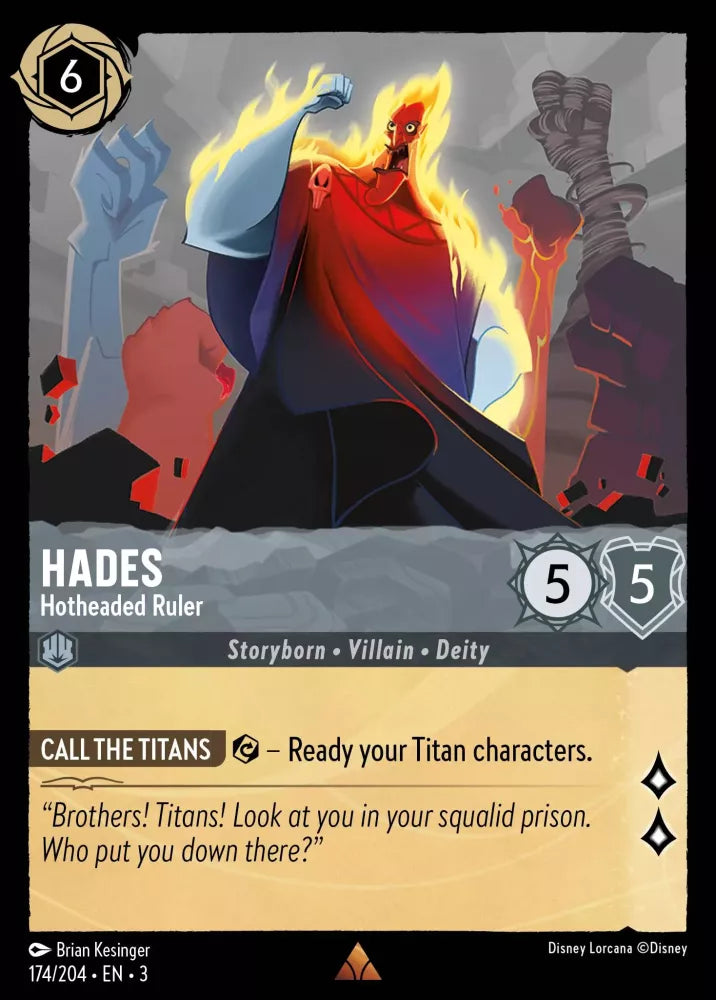 Hades - Hotheaded Ruler [3INK-174] (Into the Inklands) (Rare)