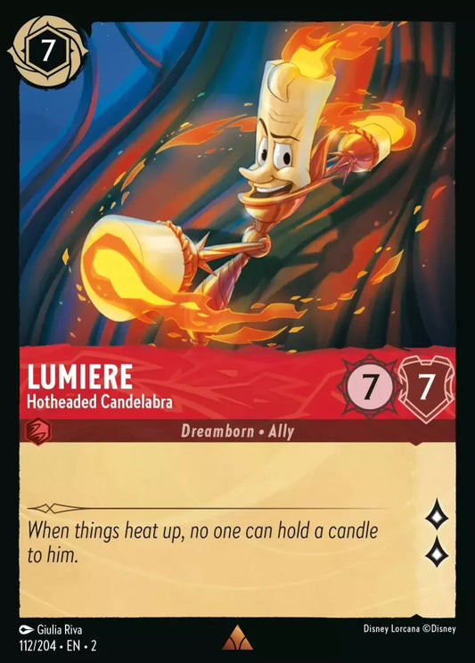 Lumiere - Hotheaded Candelabra [2ROF-112] (Rise of the Floodborn) (Rare)