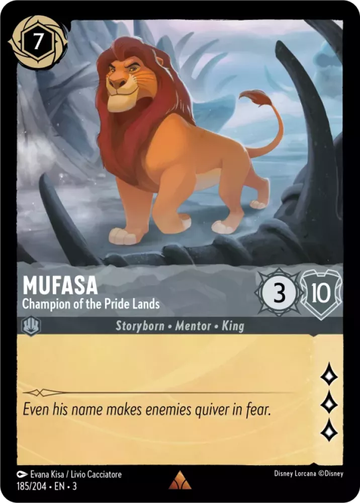 Mufasa - Champion of the Pride Lands [3INK-185] (Into the Inklands) (Rare)