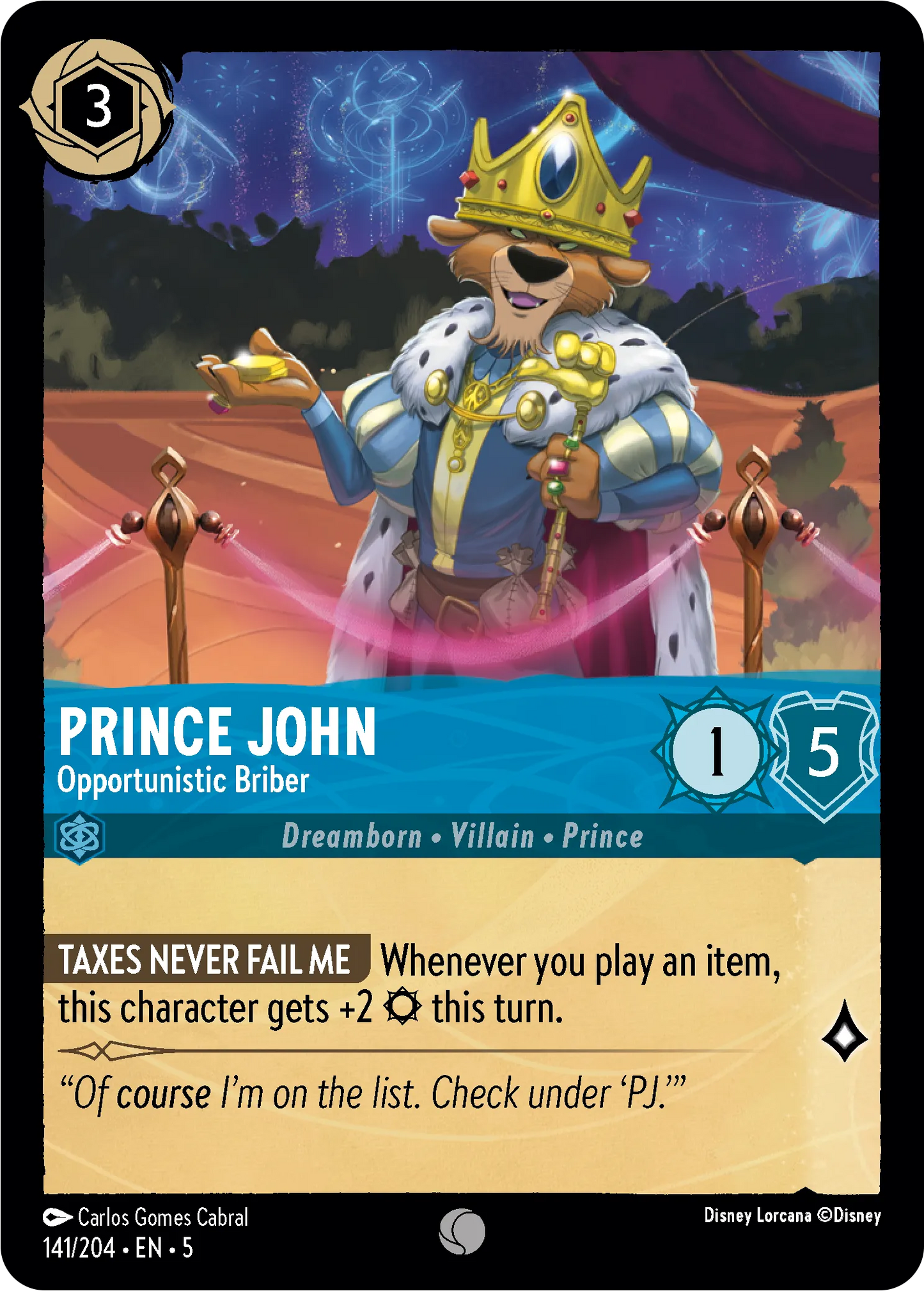 Prince John - Opportunistic Briber (SS-141)