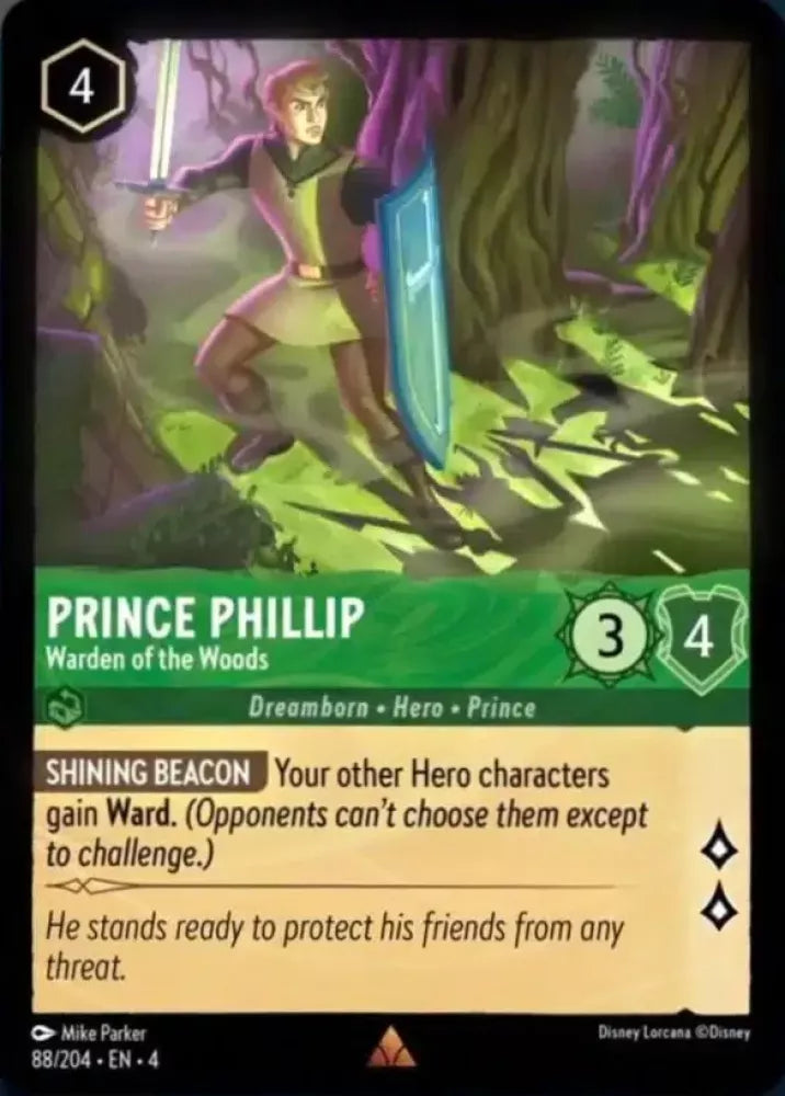 Prince Phillip - Warden of the Woods [4URS-88] (Ursula's Return) (Rare)
