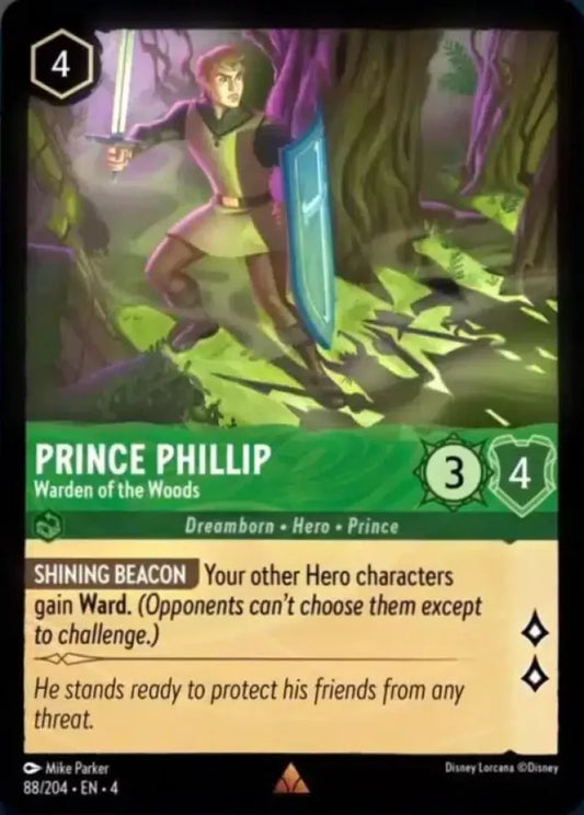 Prince Phillip - Warden of the Woods [4URS-88] (Ursula's Return) (Rare)