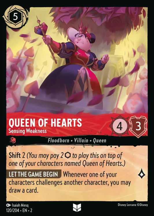 Queen of Hearts - Sensing Weakness [2ROF-120] (Rise of the Floodborn) (Uncommon)