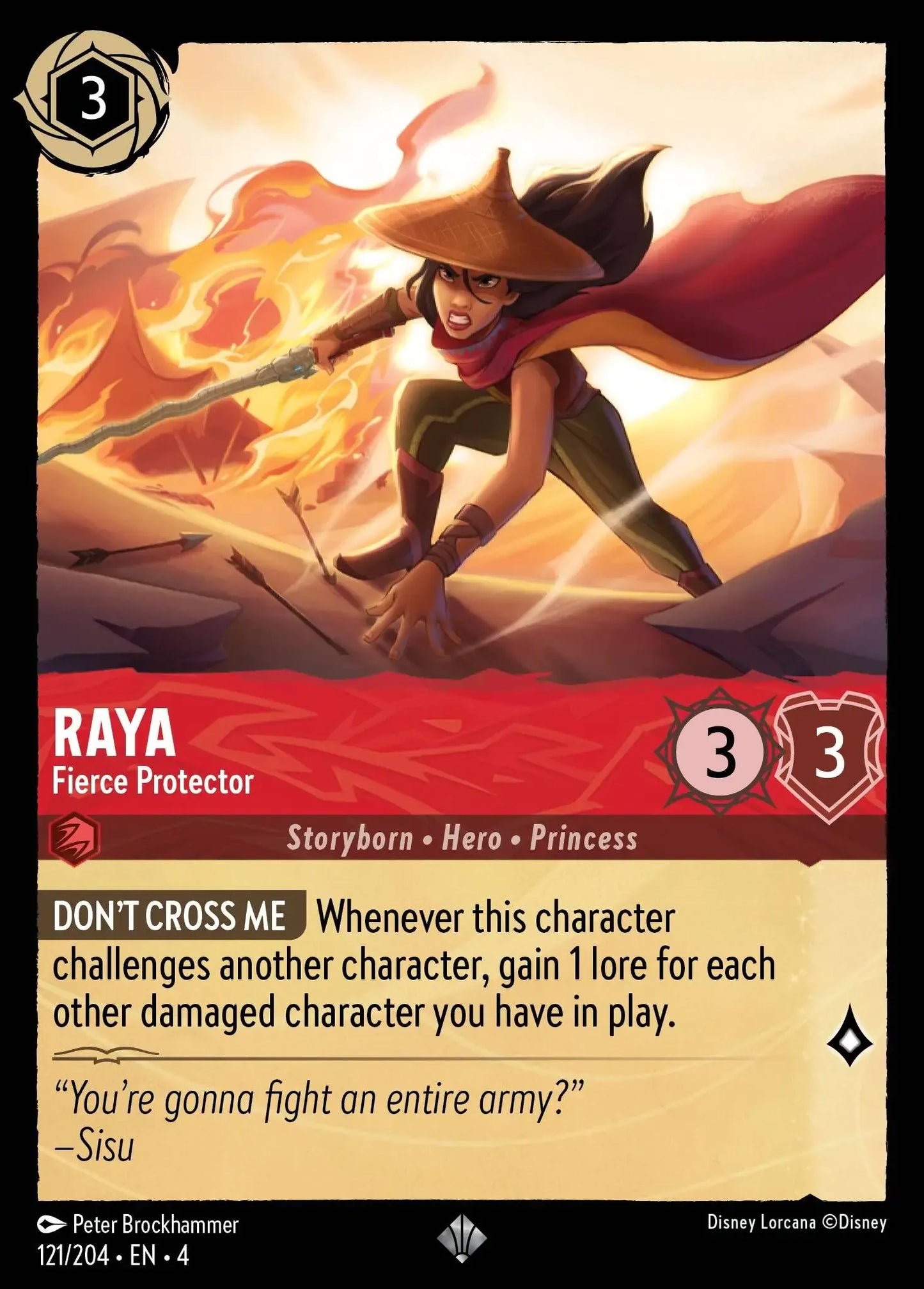 Raya - Fierce Protector [4URS-121] (Ursula's Return) (Super Rare)