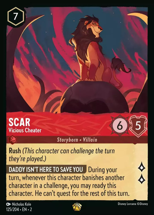 Scar - Vicious Cheater [2ROF-125] (Rise of the Floodborn) (Legendary)