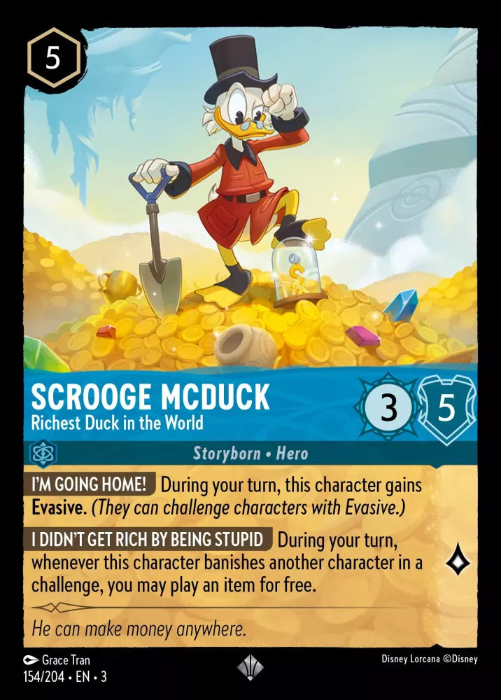 Scrooge McDuck - Richest Duck in the World (V.1) [3INK-154] (Into the Inklands) (Super Rare)