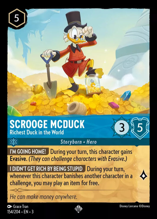 Scrooge McDuck - Richest Duck in the World (V.1) [3INK-154] (Into the Inklands) (Super Rare)