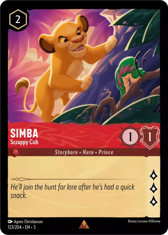 Simba - Scrappy Cub [3INK-123] (Into the Inklands) (Rare)