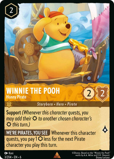 Winnie the Pooh - Hunny Pirate [6AZS-3] (Azurite Sea) (Rare)